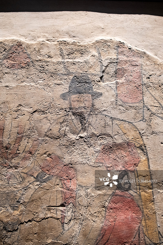 河南洛阳古墓博物馆南阳桐柏县平氏镇元代墓壁画图片素材