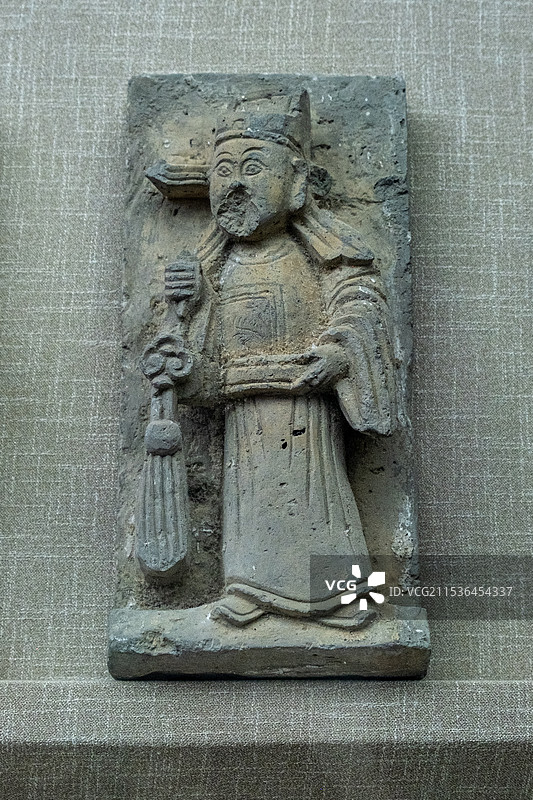 河南周口博物馆戏剧人物砖雕图片素材