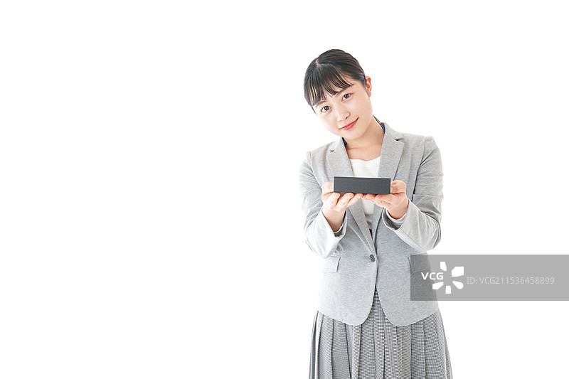 年轻女商人赠送礼物图片素材