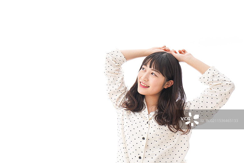 女人醒来图片素材