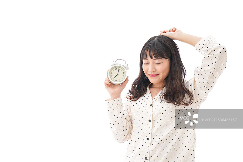 女人醒来图片素材