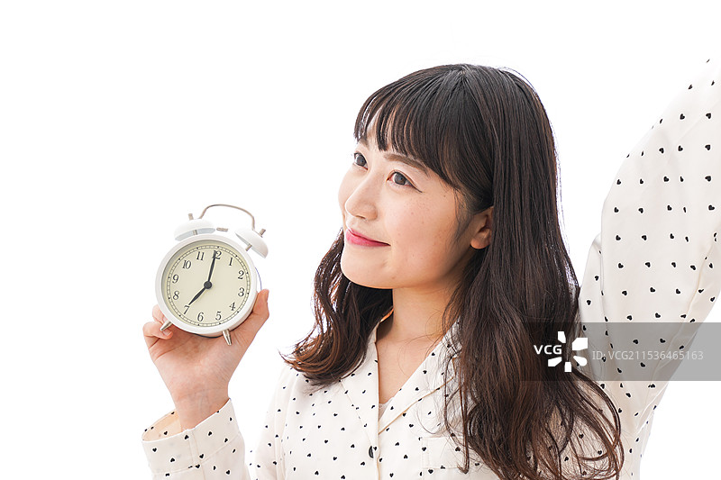 女人醒来图片素材