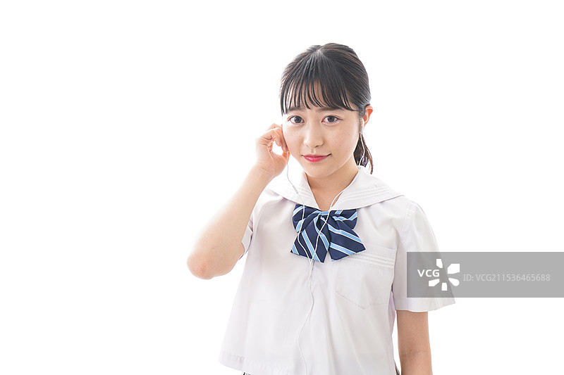 学生们在听音乐图片素材