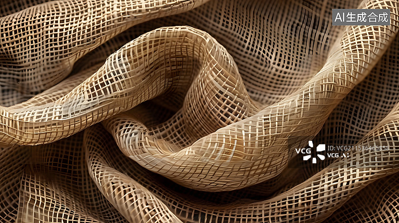 【AI数字艺术】亚麻纤维织物纹理，桌布表面，布背景图片素材
