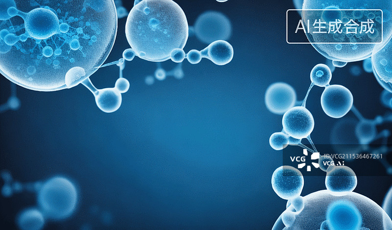 【AI数字艺术】分子结构图片素材