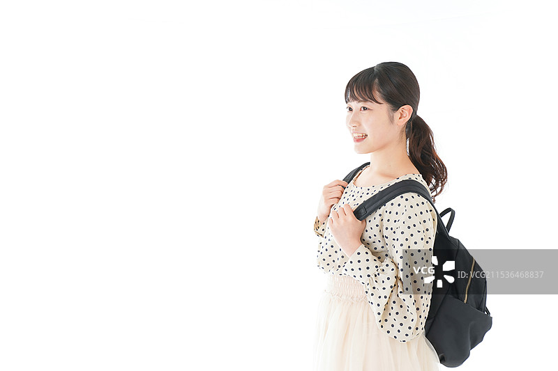 微笑的年轻女性肖像图片素材