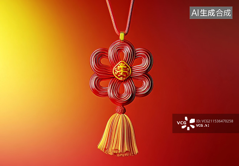 【AI数字艺术】3d风格的中国结图片素材