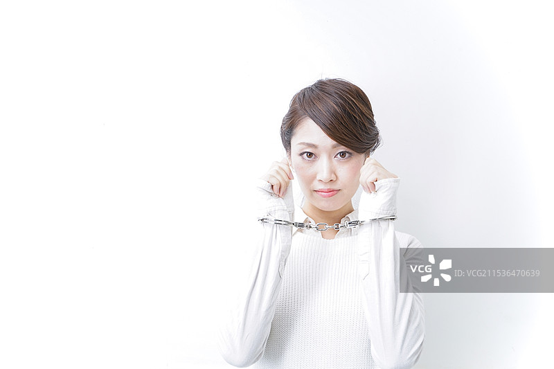 被逮捕的女性图片素材