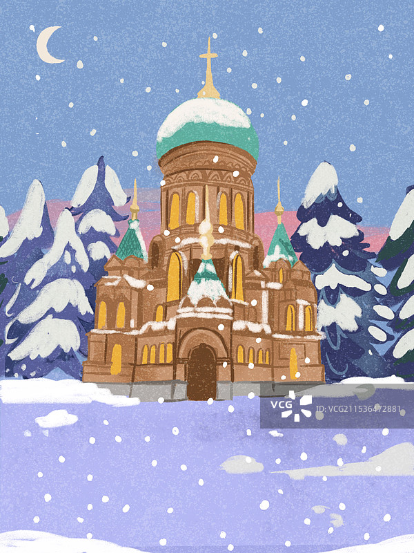 哈尔滨圣索菲亚大教堂图片素材