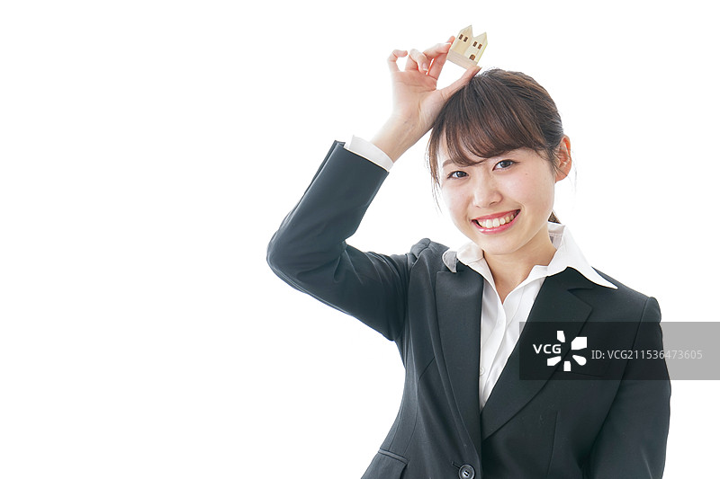 女商人出售房地产图片素材