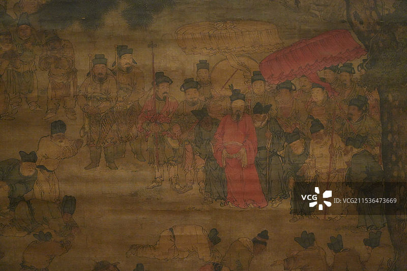 南宋望贤迎驾图，上海博物馆，中国古代绘画馆图片素材
