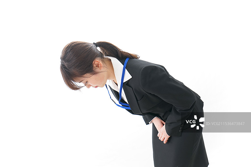 女商人扮演叔叔图片素材