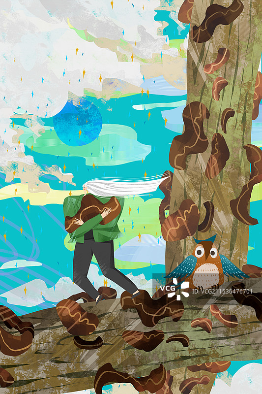 黑木耳插画图片素材