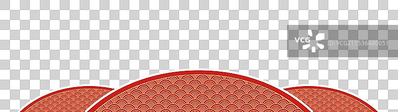 新中式国风高级感节日新年春节元旦跨年年会剪纸灯笼对联祥云折扇梅花插画元素图片素材