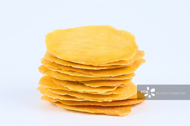 白底上的芒果干  芒果片 果脯 芒果蜜饯 厚切鲜芒 厚切芒果干图片素材