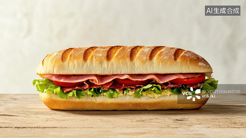 【AI数字艺术】培根汉堡图片素材