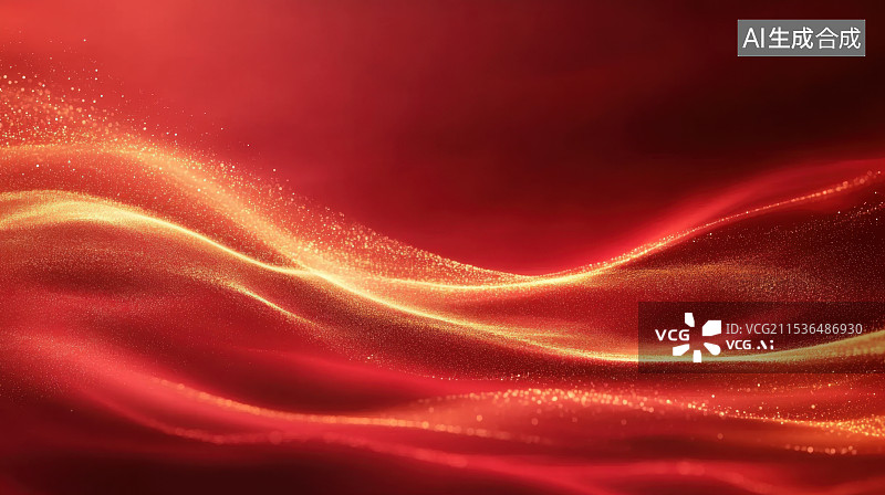 【AI数字艺术】新年春节中国风喜庆红色舞台背景图片素材