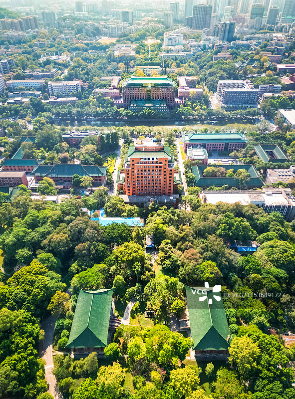 鸟瞰校园中轴线-华南理工大学图片素材