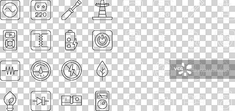 设置线安培米多用表叶子生态符号图片素材