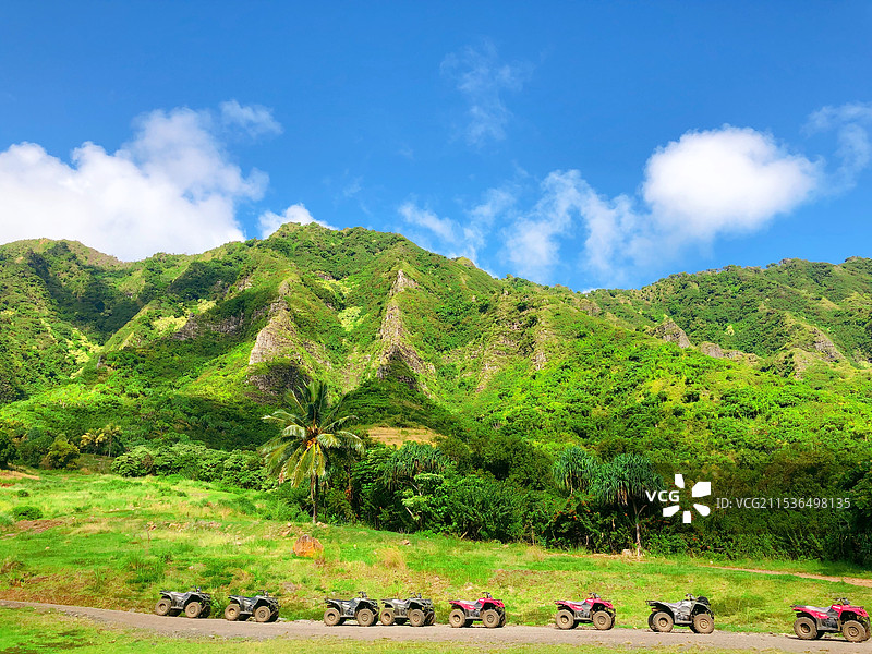 美国夏威夷 古兰尼牧场 Kualoa Ranch图片素材