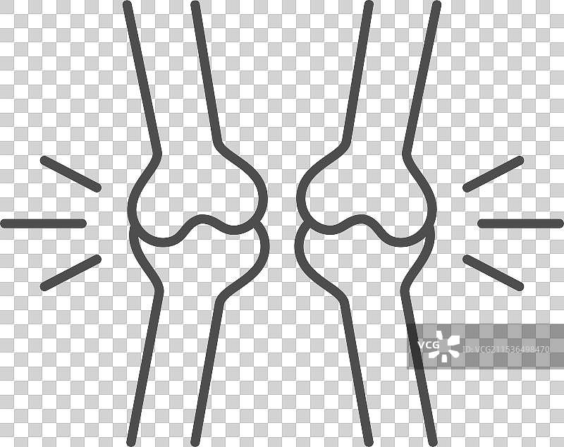 骨骼变形线条轮廓图标图片素材