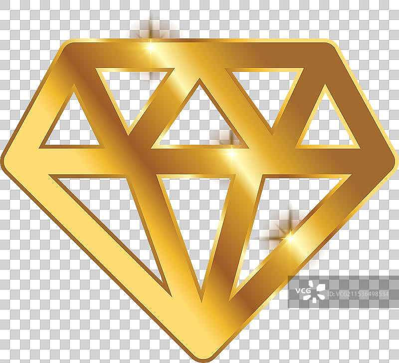 金色钻石标志图标图片素材