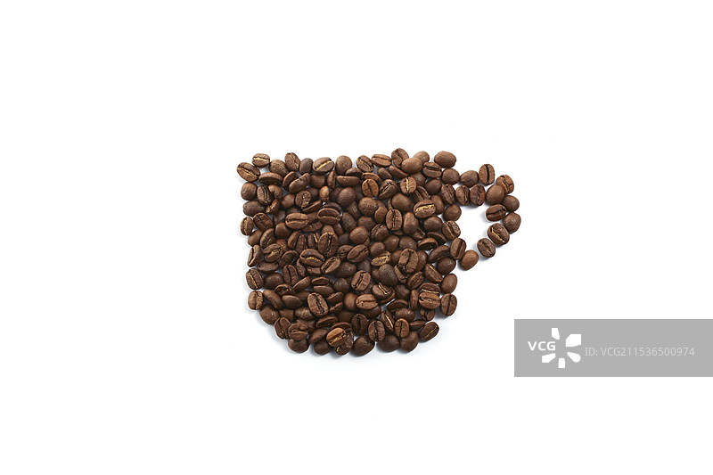 咖啡杯与咖啡豆图片素材
