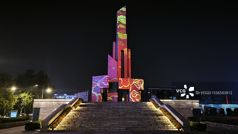 河北石家庄正太广场解放纪念碑图片素材