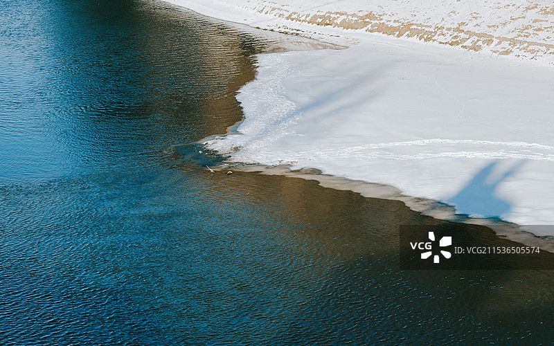 冬天的哈尔滨何家沟不冻河图片素材