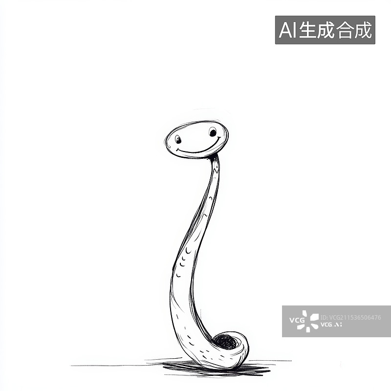 【AI数字艺术】可爱的卡通小蛇图片素材