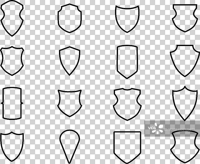 盾牌框架 线条 盾牌 安全 简单符号图片素材