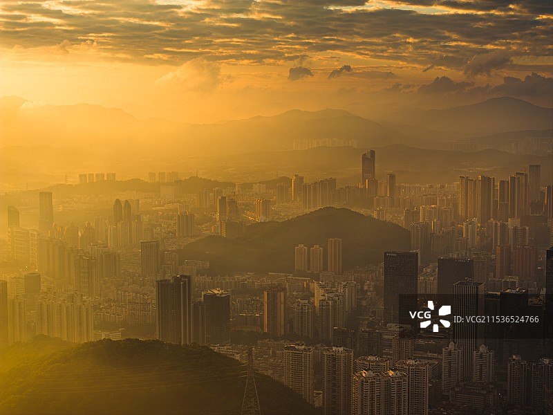 航拍深圳东部城区图片素材