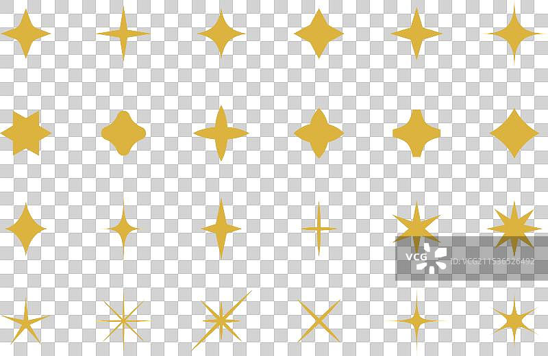 闪光和星星图标集图片素材