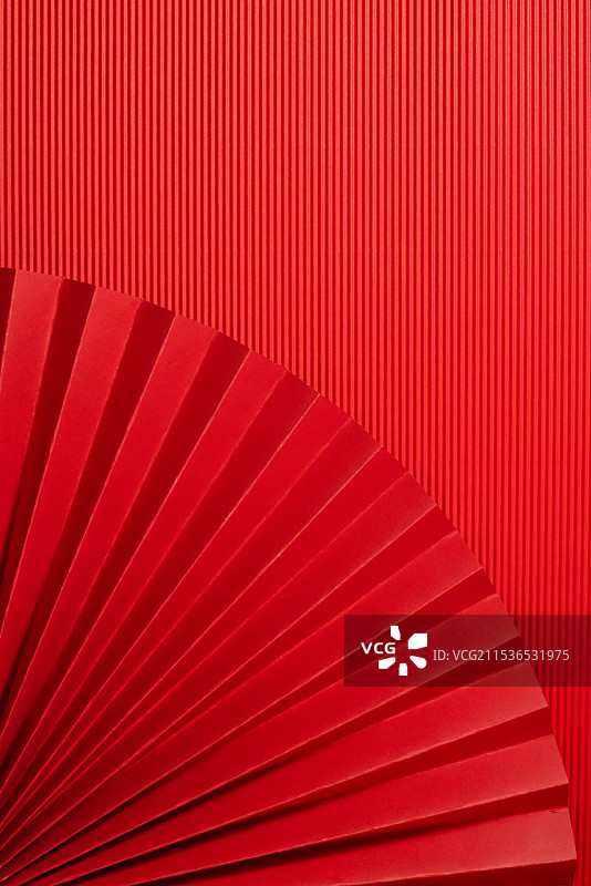 红色背景,折扇,传统喜庆,设计元素图片素材