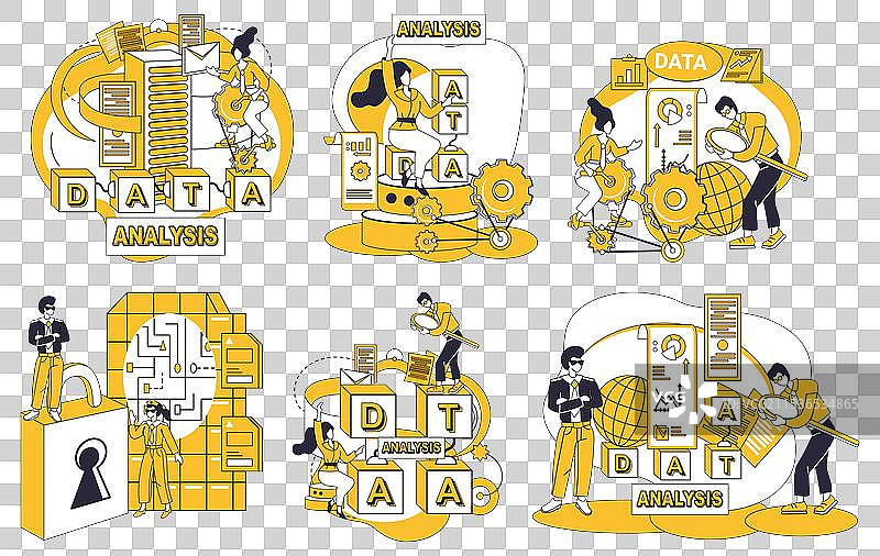 大数据准确性金色指南针引导船只图片素材