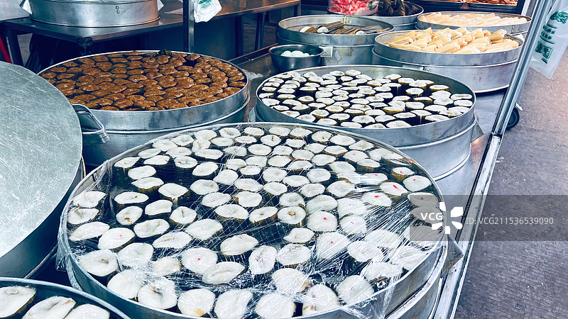 乐山慧园街早市叶儿粑图片素材