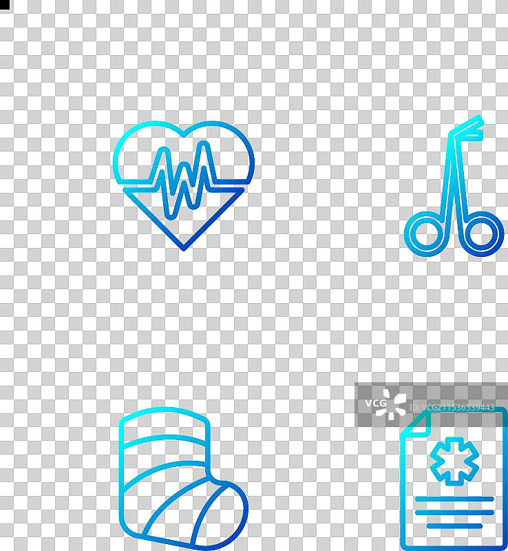 设置临床记录石膏心率和图片素材