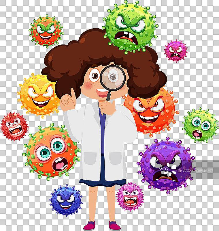 科学家正在检查细菌和病毒图片素材