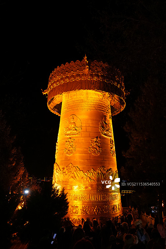 香格里拉转经筒图片素材