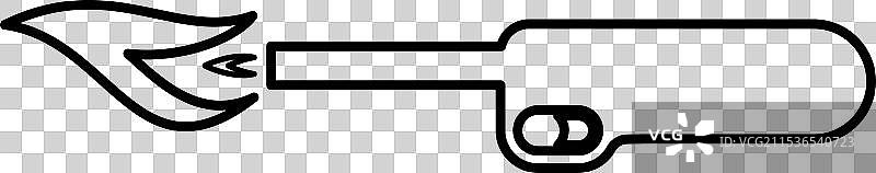 厨房用气体打火机喷枪带火焰图片素材