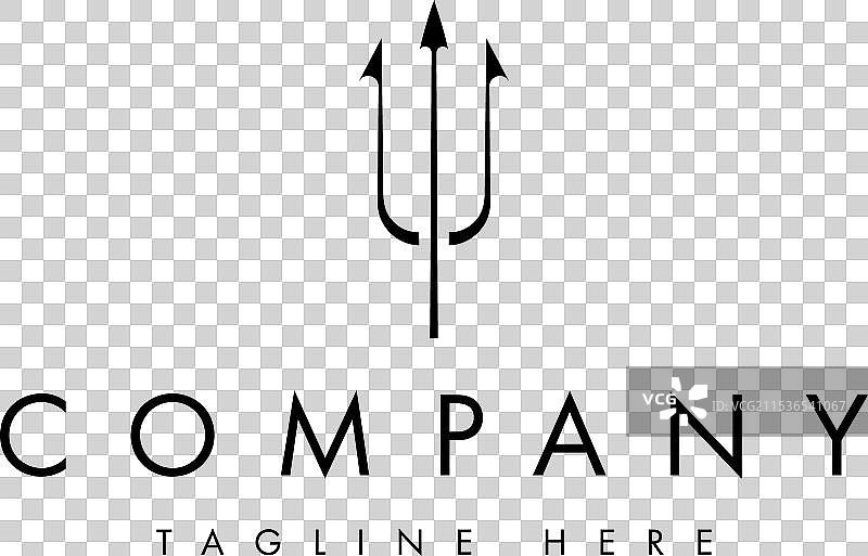 风格化的三叉戟标志设计图片素材