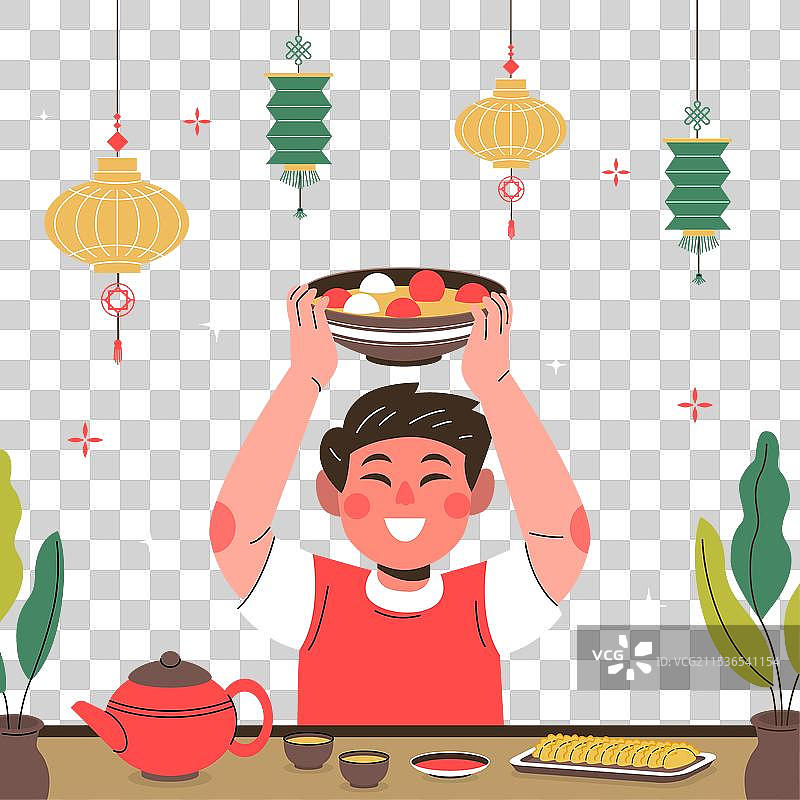 中国冬至节庆祝活动的孤立图像图片素材