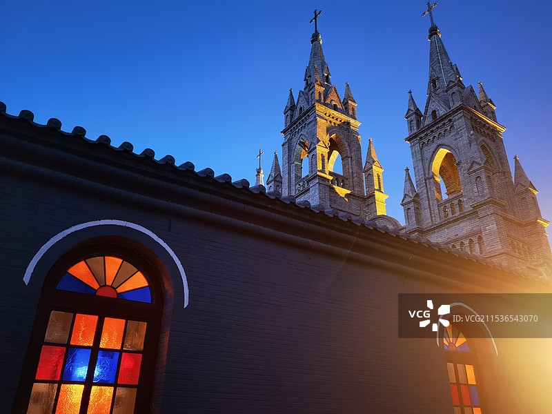 太原圪僚沟天主堂图片素材