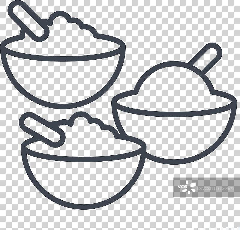 土耳其香料图标与土耳其符号线条图片素材