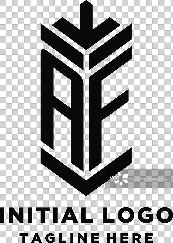 创意字母AF盾牌logo设计图片素材