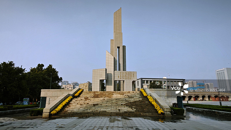 河北石家庄正太广场解放纪念碑图片素材