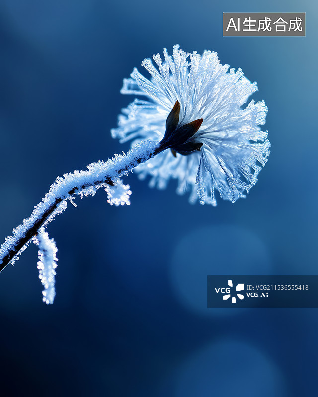 【AI数字艺术】结霜后的花瓣图片素材