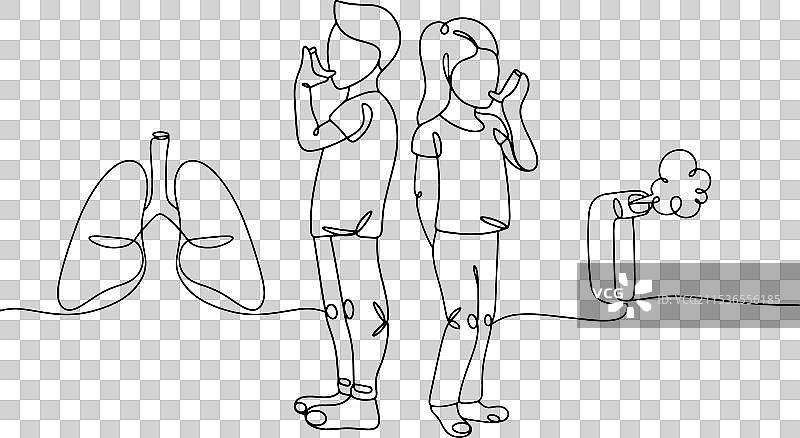 儿童使用哮喘吸入器图片素材