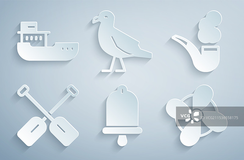 船舶铃烟斗划船螺旋桨图片素材