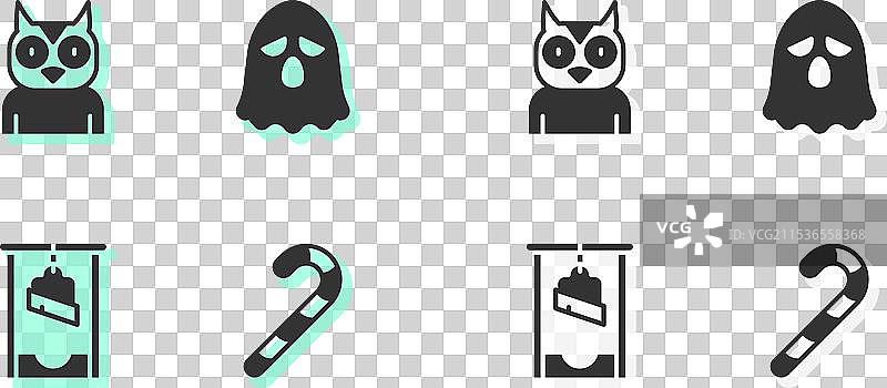 圣诞糖果手杖猫头鹰鸟断头台和图片素材